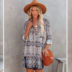 Vici Hilltop Shirt Dress Sz S